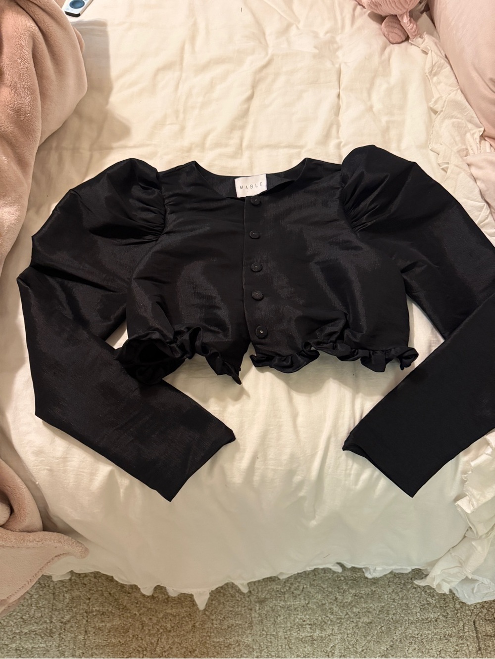 Black mable short set